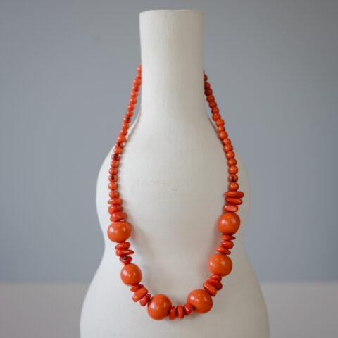 Colar Açaí e Jarina – Coral