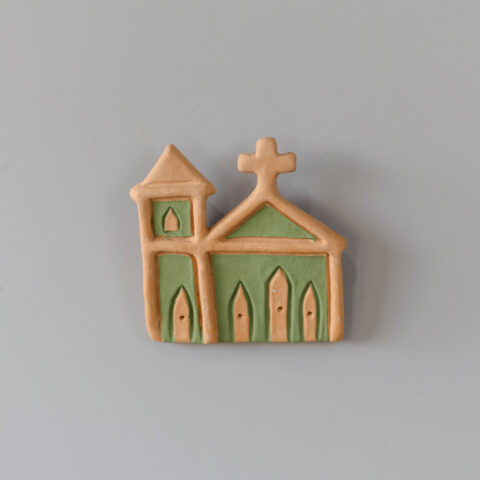 Igrejinha de Cerâmica de Parede – Verde