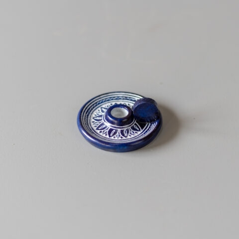 Porta-Velas de Pedra Sabão – Azul