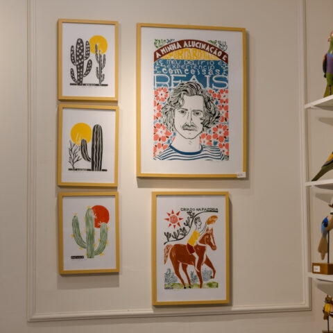 Quadro Xilogravura Bacaro Borges: Criado na Fazenda (M)