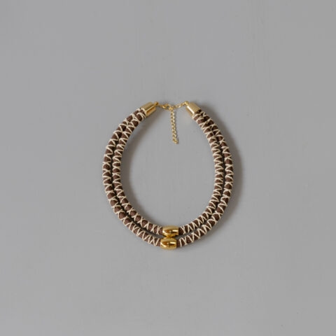 Colar Trançado Marrom