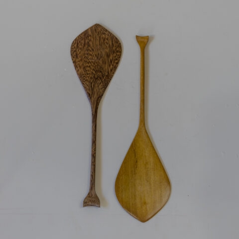 Dupla de Mini Remos Amazônicos em Madeira