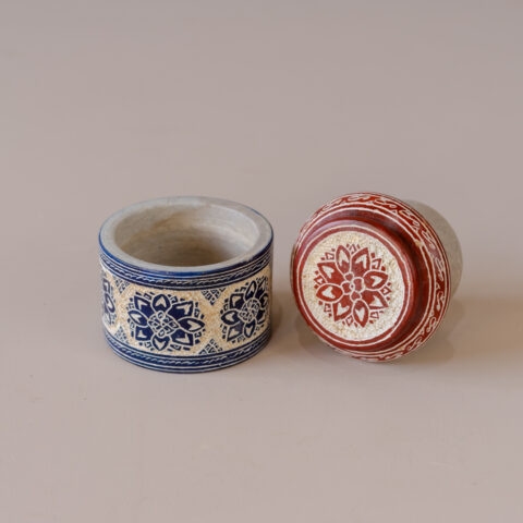 Manteigueira de Pedra-Sabão – Azul e Vermelha