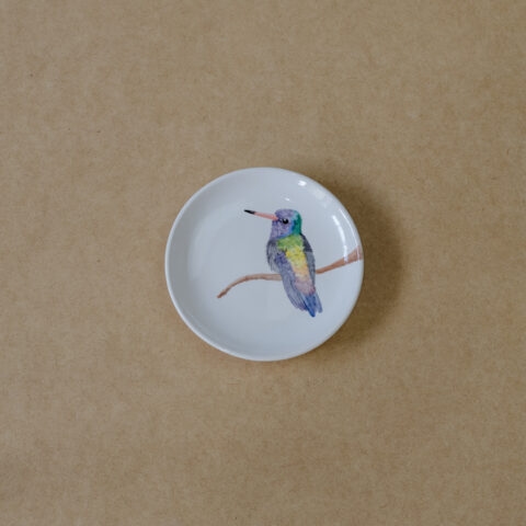 Prato de Cerâmica Beija-flor Roxo (P)