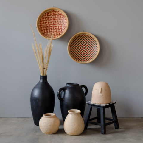 Vaso Bojudo Baixo em Cerâmica Família Nazaré (P)