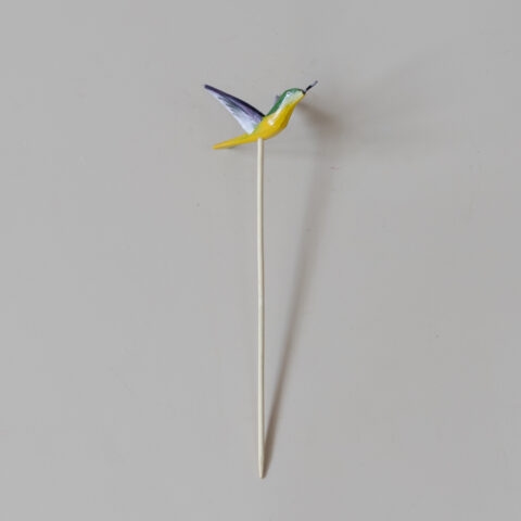 Beija-Flor em Madeira Caiçara com Estaca (P)