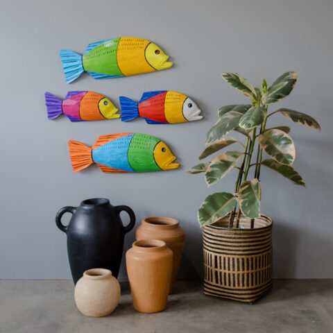 Peixe de Parede em Madeira Caiçara (G)