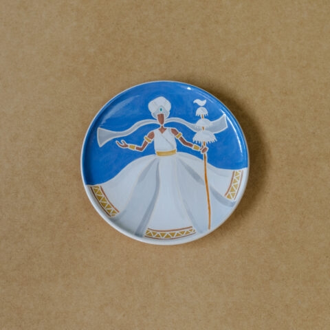 Prato Decorativo em Cerâmica – Oxalá