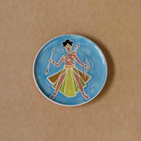 Prato Decorativo em Cerâmica – Oxóssi