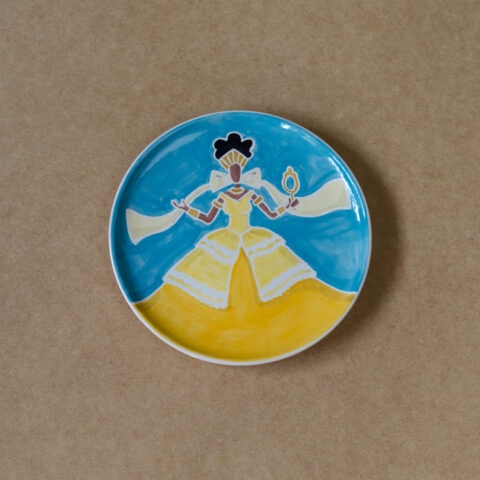 Prato Decorativo em Cerâmica – Oxum