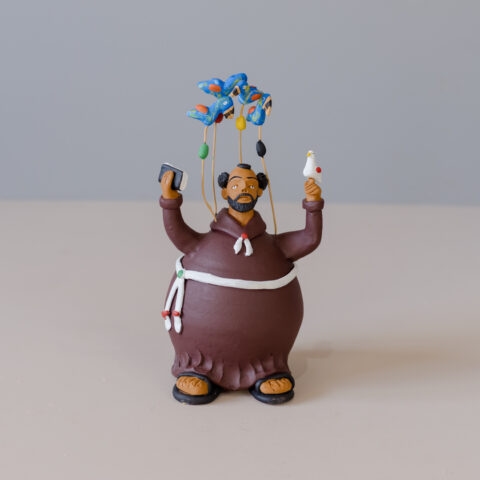 São Francisco em Cerâmica Leonildo – Pássaros Azuis