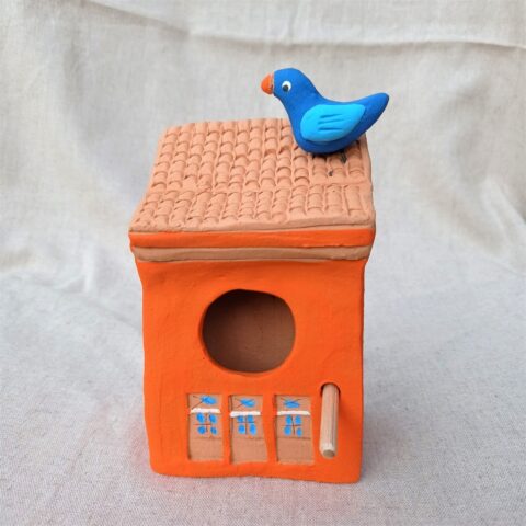 Casa de Passarinho para parede – Laranja