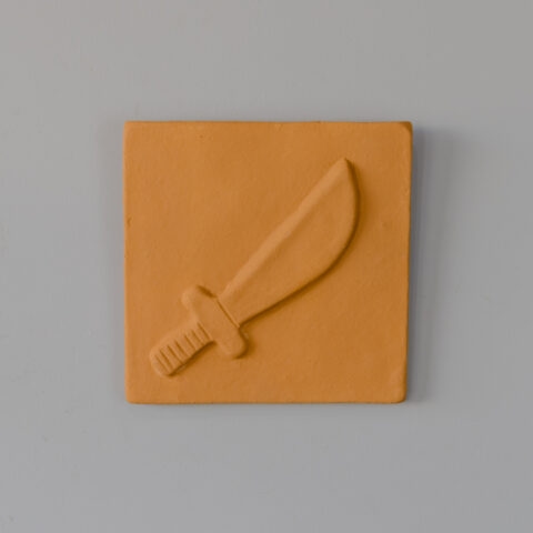 Placa de Parede em Cerâmica Ogum