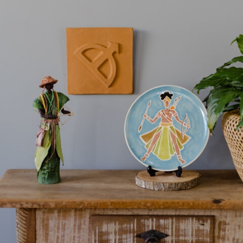 Placa de Parede em Cerâmica Oxóssi