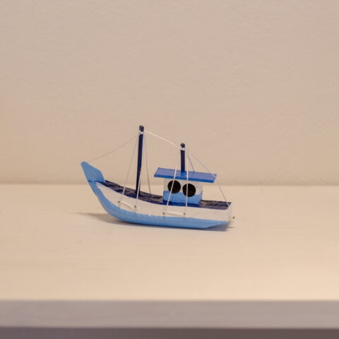 Barquinho de Madeira – Azul Claro