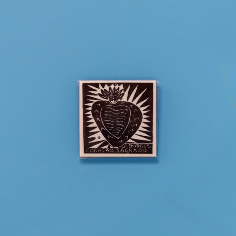 Mini Azulejo de Parede J. Borges – Coração Sagrado
