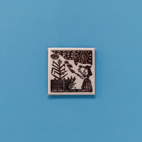 Mini Azulejo de Parede J. Borges – São João na Rosa