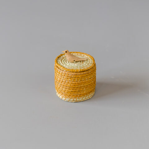 Porta-Joia Palha de Licuri Reto (M) – Laranja