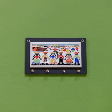 Porta-Chaves Azulejo J. Borges – Quadrilha Junina