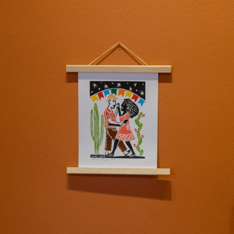Xilogravura Bacaro Borges (P): Amor e Forró