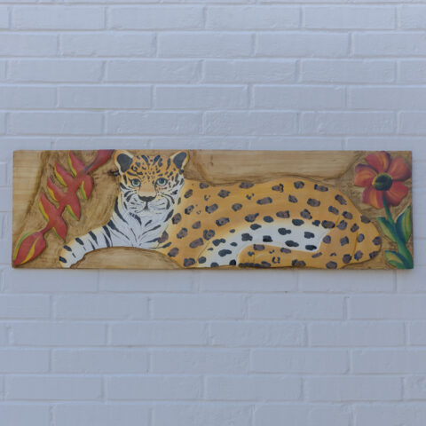 Painel de Madeira Onça Pintada