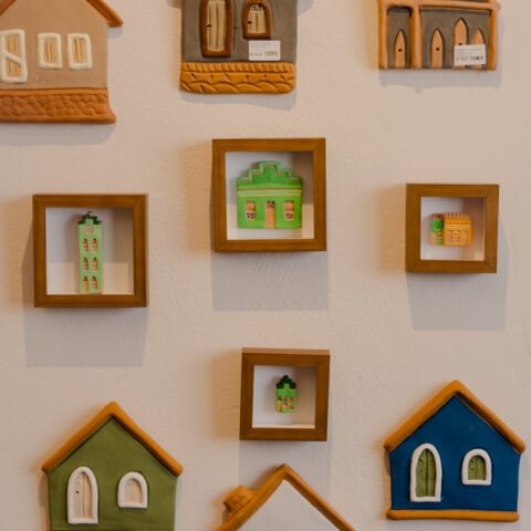 Quadro Casinha de Cerâmica (M) – Verde