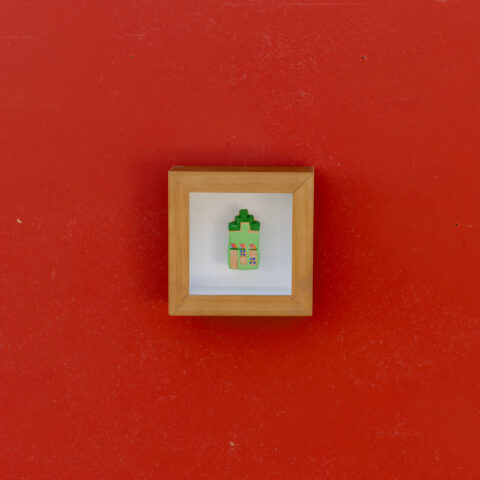 Quadro Casinha de Cerâmica – Verde