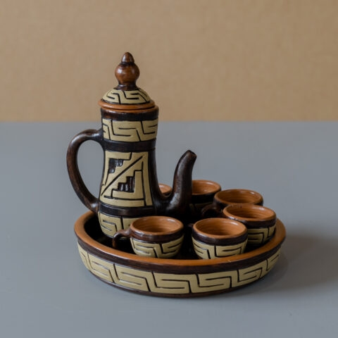 Conjunto de Café em Cerâmica Marajoara
