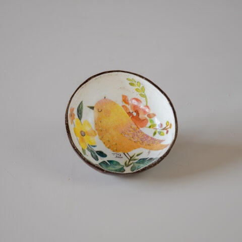 Cuia de Coco Tita – Passarinho Amarelo